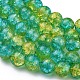 Spray Painted Crackle Glass Beads Strands UK-CCG-Q002-8mm-07-3
