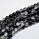Two Tone Crackle Glass Beads Strands UK-GLAA-F034-10mm-02-K-1