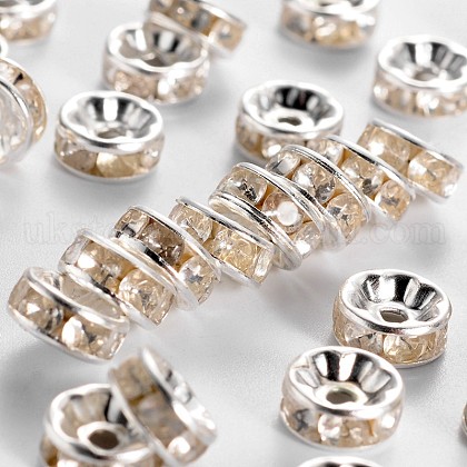 Iron Rhinestone Spacer Beads UK-RB-A009-8MM-S-1