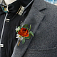Silk Cloth Imitation Rose Corsages UK-JEWB-WH0023-05-4