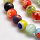 Round Millefiori Glass Beads Strands UK-LK-P001-21-2