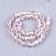 Electroplate Glass Beads Strands UK-EGLA-Q118-6mm-B12-2