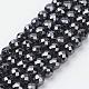 Magnetic Synthetic Hematite Beads Strands&nbsp;UK-HEMA-4D-1-3