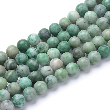 Natural Qinghai Jade Beads Strands UK-G-T055-6mm-16-1