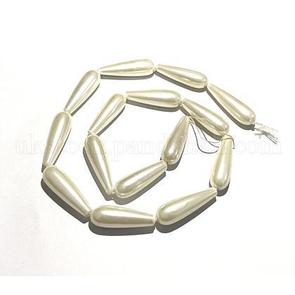 Electroplate Shell Pearl Beads Strands UK-BSHE-G010-8x30mm-01-1
