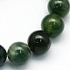 Natural Moss Agate Round Beads Strands UK-G-S151-10mm-1