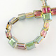 Transparent Half Plated Faceted Glass Beads Strands UK-EGLA-S087-08-2