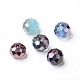 Electroplate Glass Beads/ Imitation Jade Beads UK-EGLA-MSMC001-03-2