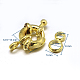 Brass Spring Ring Clasps UK-KK-L082C-01-4