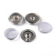 Snap Button Making Brass Snap Buttons with Clear Glass Cabochons UK-BUTT-MSMC002-08-2