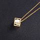 SHEGRACE Perfect Real 18K Gold Plated 925 Sterling Silver Hollow Cube Pendant Necklaces UK-JN397A-K-2
