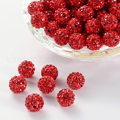 Pave Disco Ball Beads UK-RB-A130-10mm-18-1