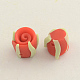 Handmade Polymer Clay Rose Flower Beads UK-CLAY-Q191-M14-K-2
