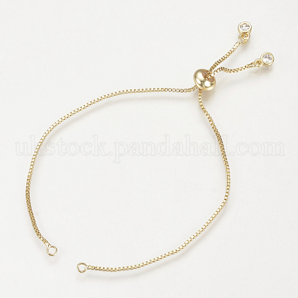 Brass Slider Bracelets Making UK-MAK-R025-02G-1