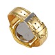 Stainless Steel Leather Diamond-studded Wristwatch Quartz Watches UK-WACH-N008-06E-4
