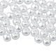 4mm Tiny Satin Luster White Glass Pearl Round Beads for Jewelry Making UK-HY-PH0002-01-B-2