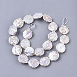 Large Coin Pearl Beads UK-PEAR-Q015-004B