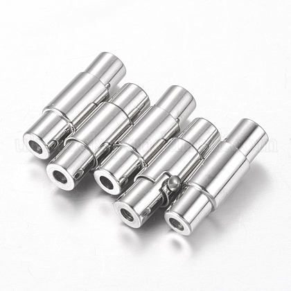 Smooth 304 Stainless Steel Magnetic Screw Clasps UK-STAS-H019-K-1