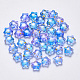 Spray Painted Glass Beads UK-GLAA-R211-04-F04-1