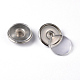 Snap Button Making Brass Snap Buttons with Clear Glass Cabochons UK-BUTT-MSMC002-08-3