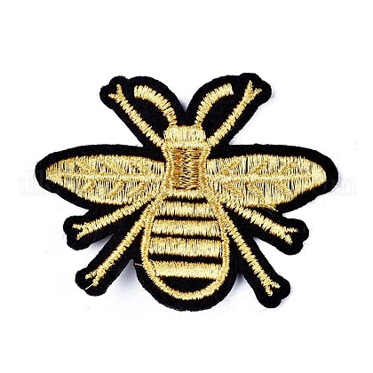 Bee Shape Computerized Embroidery Cloth Iron on/Sew on Patches UK-DIY-M006-05-1