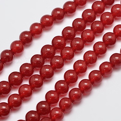Natural & Dyed Malaysia Jade Bead Strands UK-G-A146-8mm-A02-1
