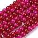 Spray Painted Crackle Glass Beads Strands UK-CCG-Q002-8mm-08-2