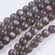 Natural Black Sunstone Beads Strands UK-G-J157-8mm-05-1
