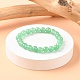 Dyed Natural Green Aventurine Beads Stretch Bracelets UK-BJEW-Q305-4