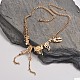 Alloy Dinosaur Bones Bib Necklaces UK-NJEW-F087-01B-3