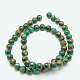Synthetic Gold Clinquant Stone Beads Strands UK-G-G026-R-8mm-3-K-2