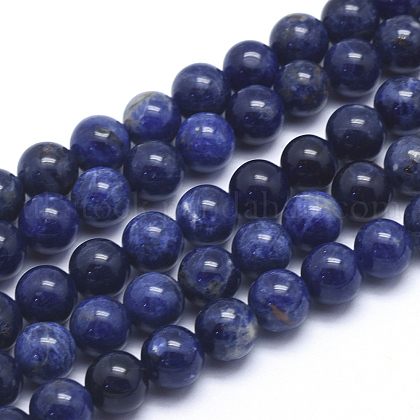 Natural Sodalite Beads Strands UK-G-K224-01-8mm-1
