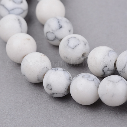 Synthetic Howlite Beads Strands UK-G-Q462-8mm-26-1-1