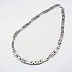304 Stainless Steel Byzantine Chain Necklaces UK-NJEW-I010-18A-K-1