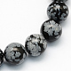 Natural Snowflake Obsidian Round Beads Strands UK-G-S172-6mm-1