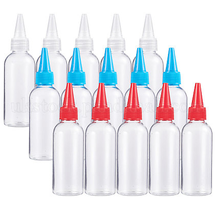 BENECREAT 3 Colors Plastic Empty Bottle for Liquid UK-DIY-BC0009-19-1