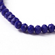 1 Strand Opaque Solid Blue Color Crystal Glass Rondelle Beads Strands UK-X-EGLA-F048A-05-2