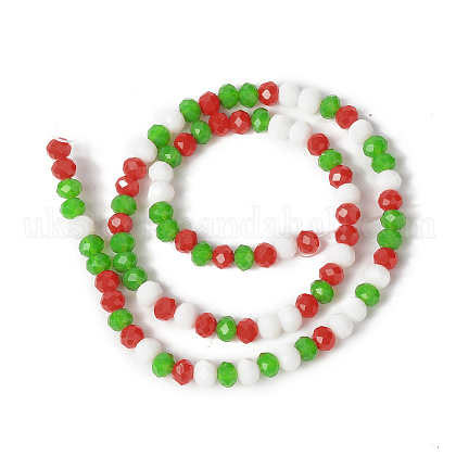 Christmas Theme Glass Beads Strands UK-GLAA-G095-01A-1