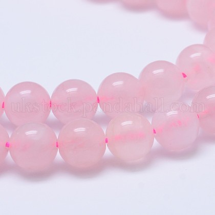 Natural Madagascar Rose Quartz Beads Strads UK-G-D654-8mm-1