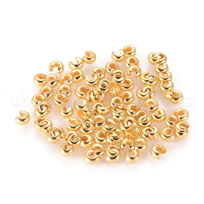 Iron Crimp Beads Covers UK-X-IFIN-H028-G-1