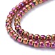 Electroplate Glass Beads Strands UK-EGLA-K014-A-FP09-4