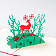 Merry Christmas 3D Pop Up Christmas Deer Greeting Cards UK-DIY-N0001-126R-K-3