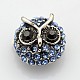 Owl Head Antique Silver Zinc Alloy Jewelry Snap Buttons UK-SNAP-O020-61-NR-K-1