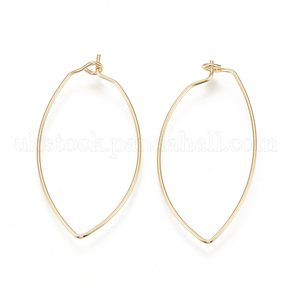 Brass Hoop Earrings Findings UK-KK-S341-89-1