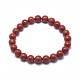 Natural Red Jasper Bead Stretch Bracelets UK-BJEW-K212-B-012-2