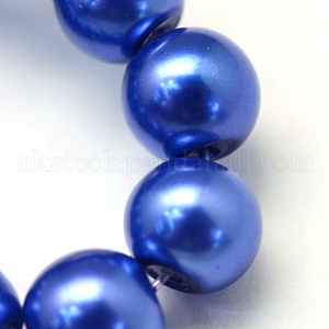 Baking Painted Pearlized Glass Pearl Round Bead Strands UK-HY-Q003-6mm-28