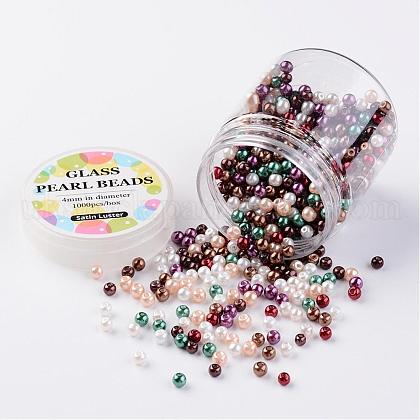 Glass Pearl Bead Sets UK-HY-JP0001-01-I-1