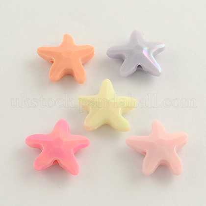 AB Color Starfish Acrylic Beads UK-X-SACR-Q106-04-1