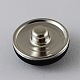 Flat Round Domed Platinum Plated Alloy Resin Jewelry Snap Buttons UK-X-RESI-R085-6-2