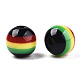 Ghana Jamaica Reggae Stripe Resin Beads UK-RESI-N026-001A-01-3
